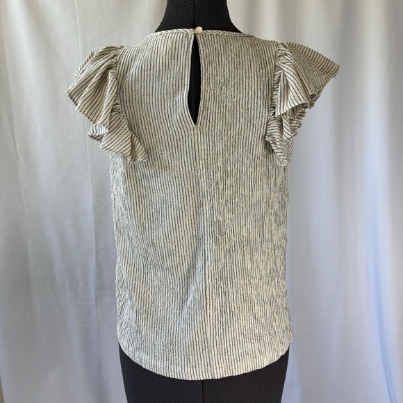 Pin Stripe Ruffle Blouse - Picture 4 of 12